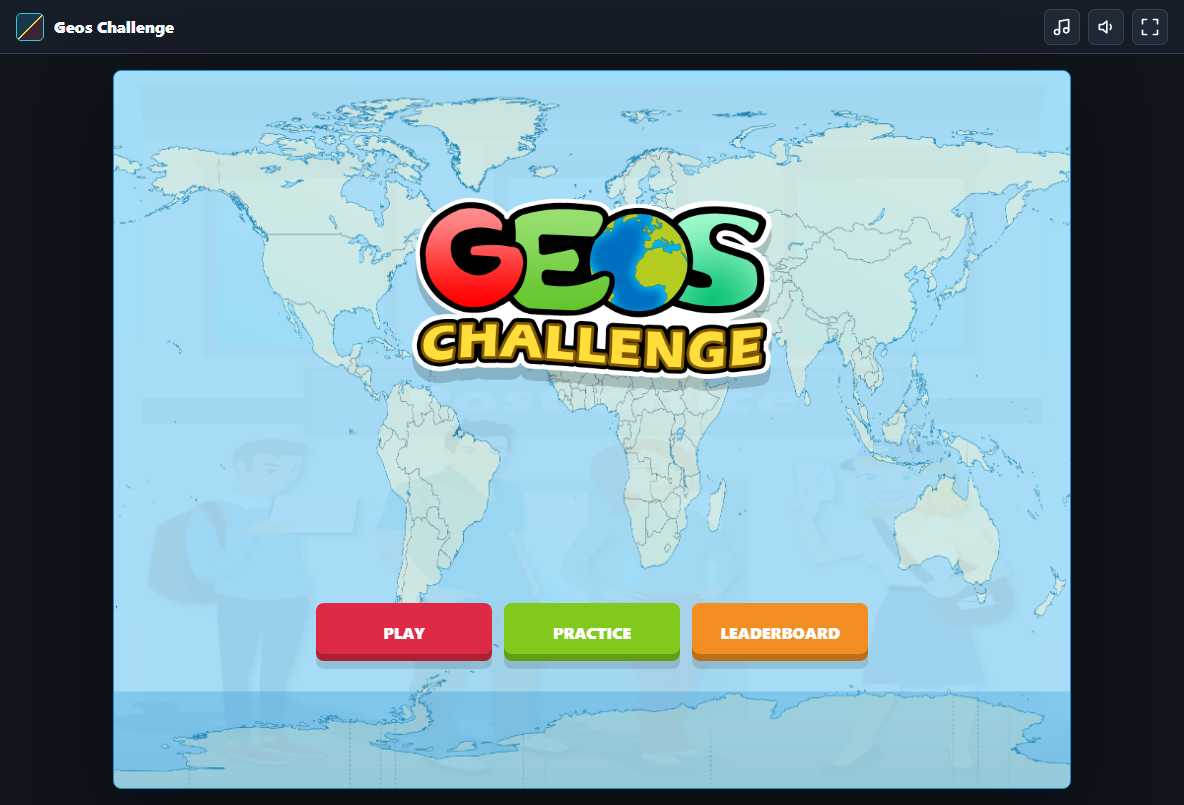 Geos Challenge main menu screenshot